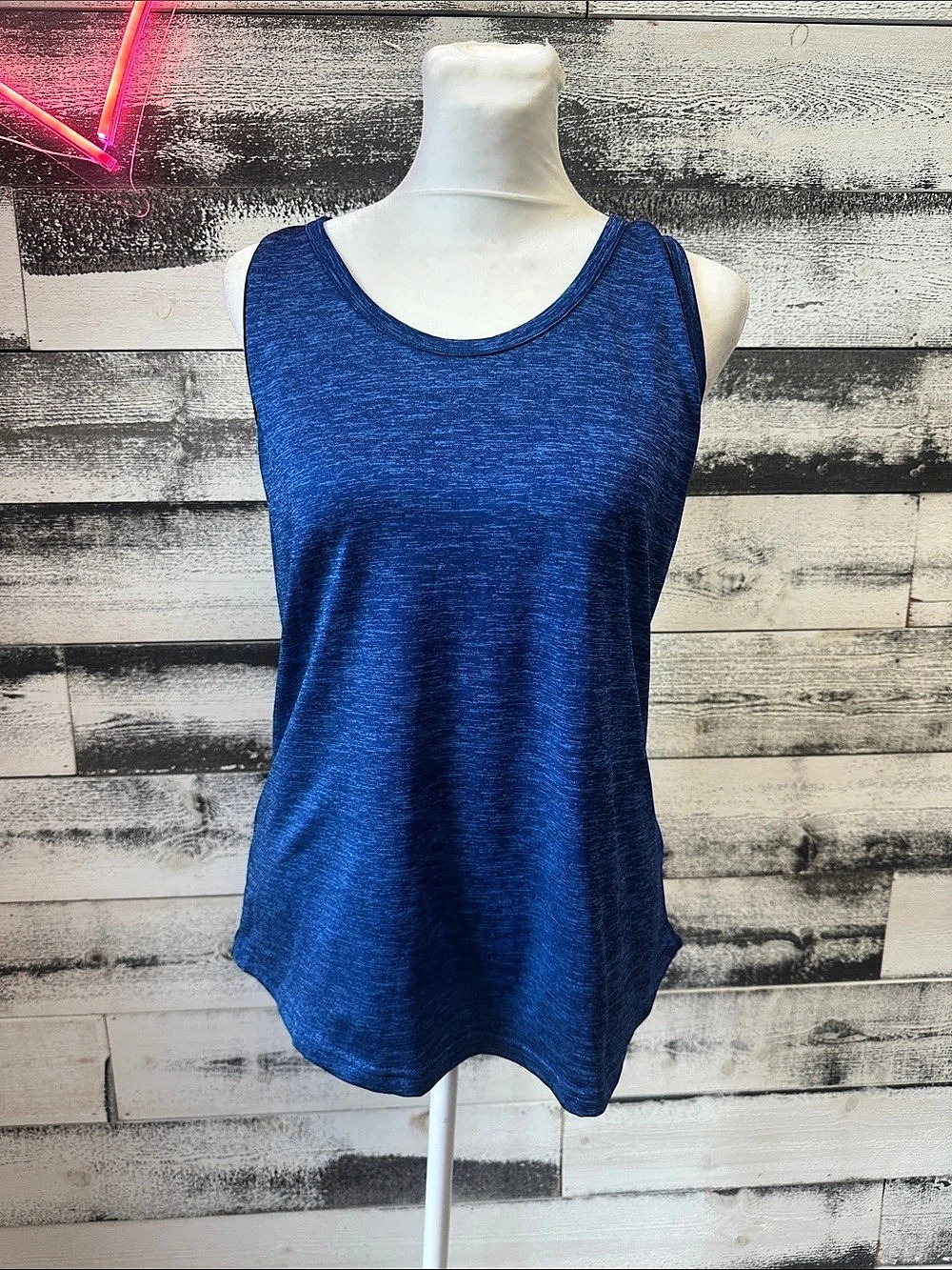 Ictive Women's Cross Backless Workout Tank Top Blue